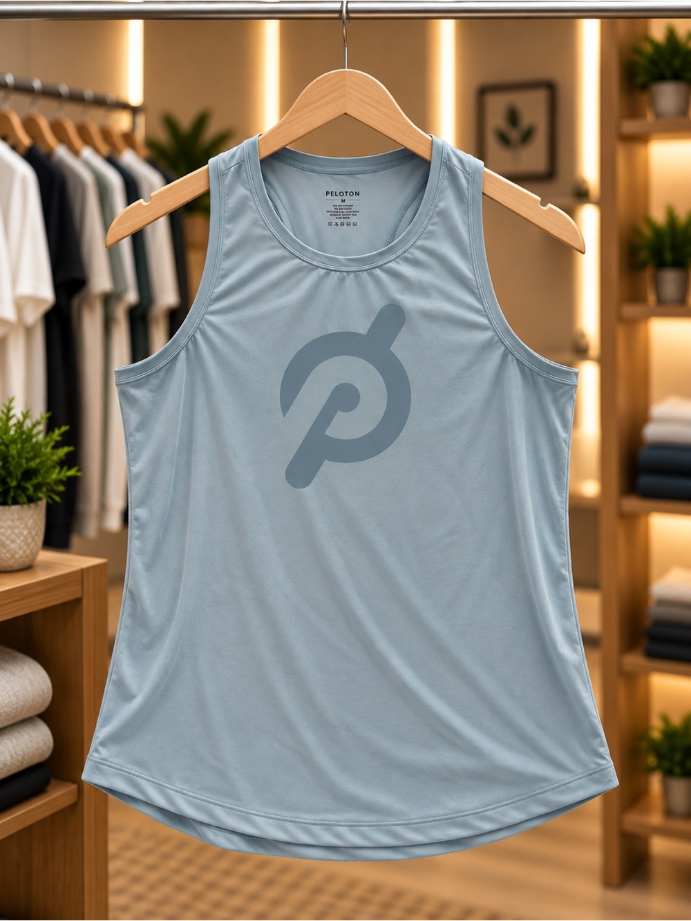 Peloton Light Blue Women's Performance Tank with Logo